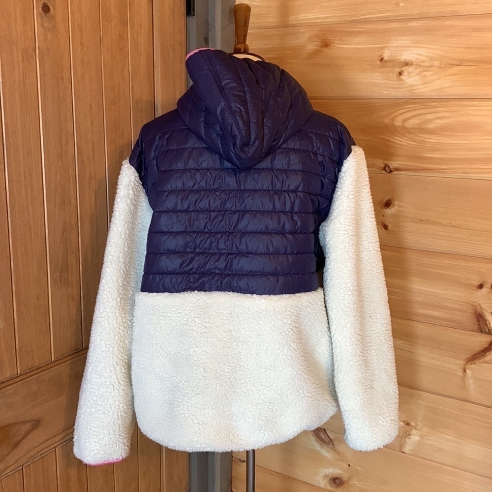 Ivory Ella Sherpa and puffer hooded jacket 1/4 zip Size XL - Picture 12 of 15